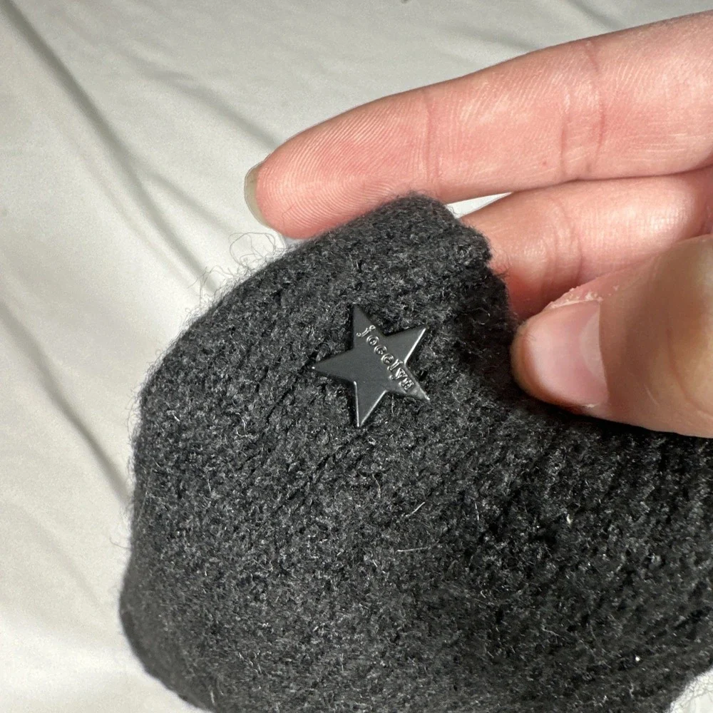 NWT $55 Jocelyn Faux Fur‎ Lined Fingerless Mittens OS Back #U1563